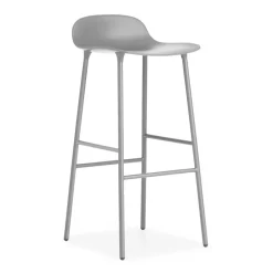 Normann Copenhagen Taburetes Altos<Taburete de bar con patas de metal Form 75 cm, Gris