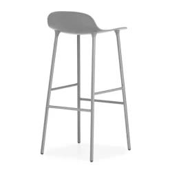 Normann Copenhagen Taburetes Altos<Taburete de bar con patas de metal Form 75 cm, Gris