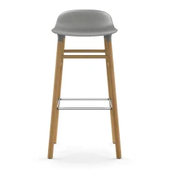 Normann Copenhagen Taburete de bar con patas de roble Form , Gris Outlet