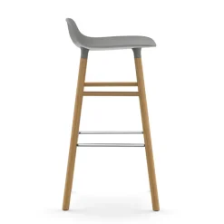 Normann Copenhagen Taburete de bar con patas de roble Form , Gris Outlet