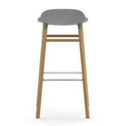 Normann Copenhagen Taburete de bar con patas de roble Form , Gris Outlet