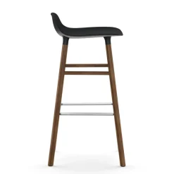 Normann Copenhagen Taburete de bar con patas de nogal Form, Negro Sale
