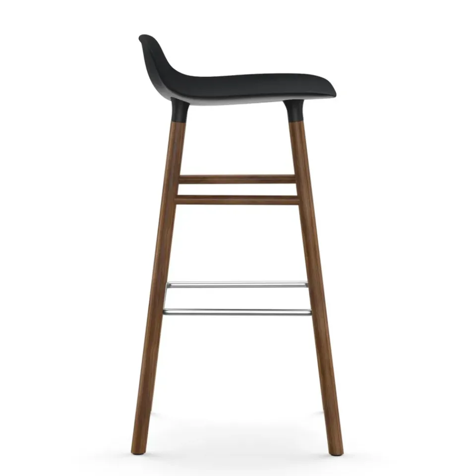 Normann Copenhagen Taburete de bar con patas de nogal Form, Negro Sale
