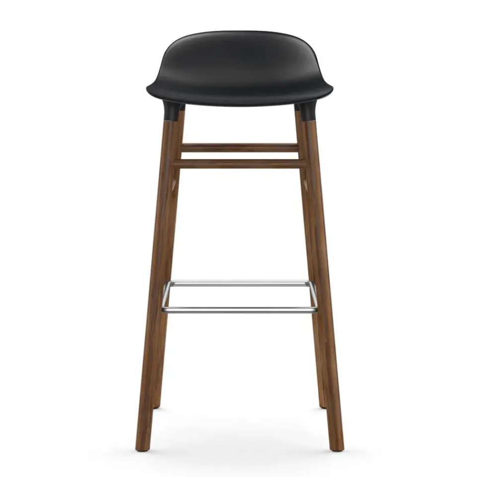 Normann Copenhagen Taburete de bar con patas de nogal Form, Negro Sale