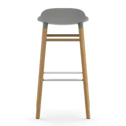 Normann Copenhagen Taburetes Altos<Taburete de bar Form Chair con patas de roble, Gris
