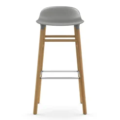 Normann Copenhagen Taburetes Altos<Taburete de bar Form Chair con patas de roble, Gris