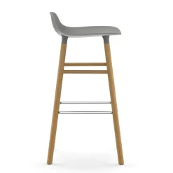 Normann Copenhagen Taburetes Altos<Taburete de bar Form Chair con patas de roble, Gris