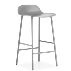 Normann Copenhagen Taburete de bar Form Chair con patas de metal, Gris Discount