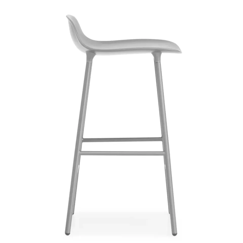 Normann Copenhagen Taburete de bar Form Chair con patas de metal, Gris Discount
