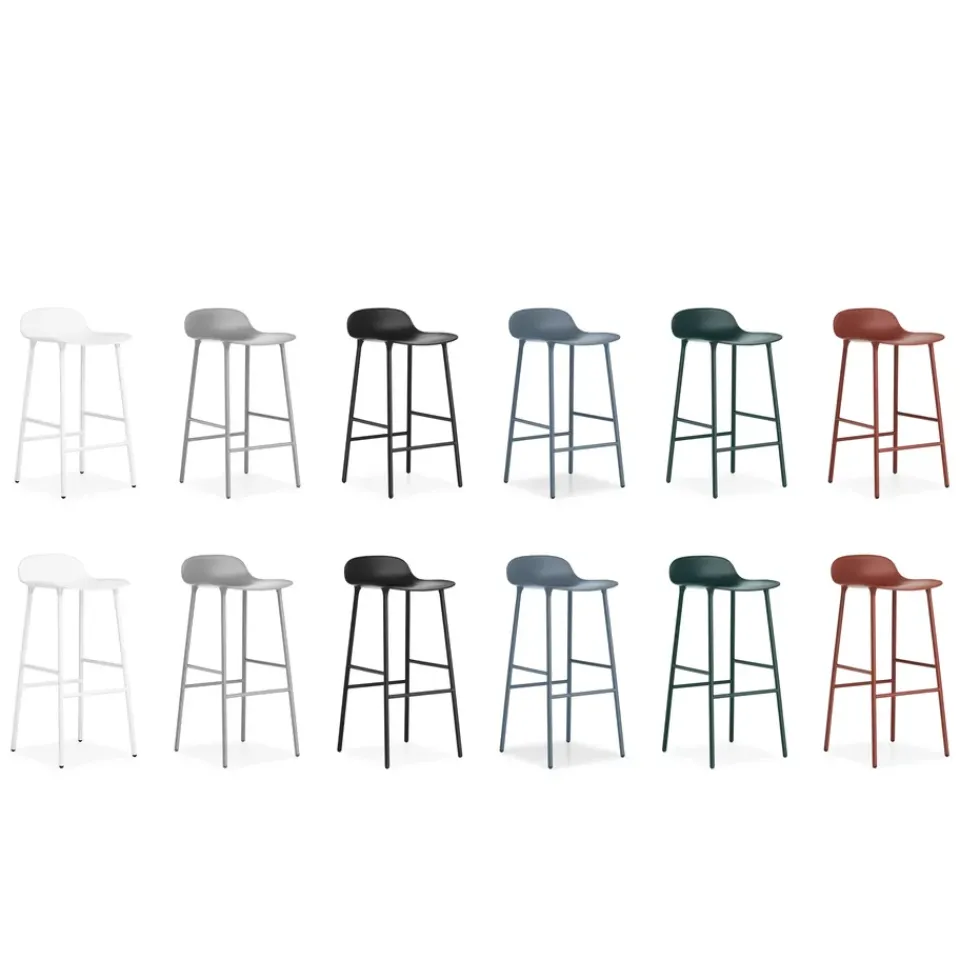 Normann Copenhagen Taburete de bar Form Chair con patas de metal, Gris Discount