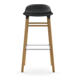 Normann Copenhagen Taburetes Altos<Taburete de bar Form Chair con patas de roble, Negro