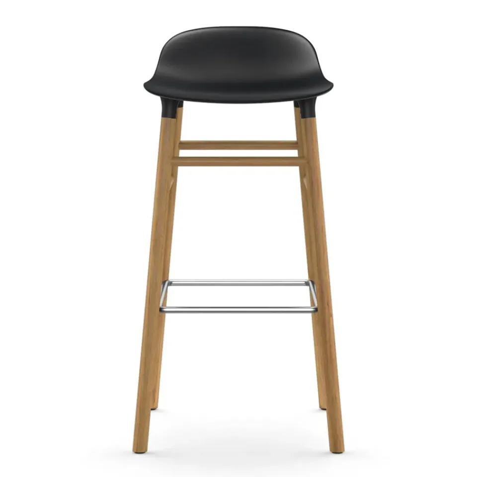 Normann Copenhagen Taburetes Altos<Taburete de bar Form Chair con patas de roble, Negro