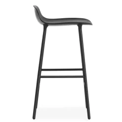 Normann Copenhagen Taburete de bar Form Chair con patas de metal, Negro Clearance