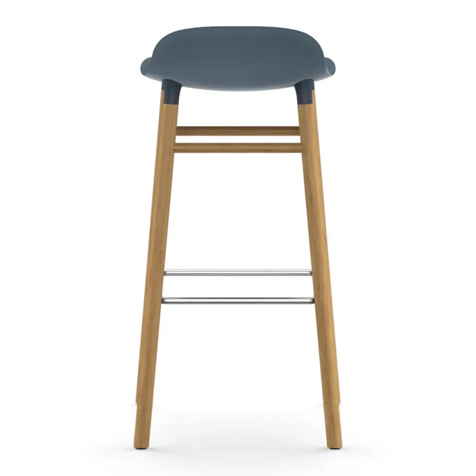 Normann Copenhagen Taburetes Altos<Taburete de bar Form Chair con patas de roble, Azul
