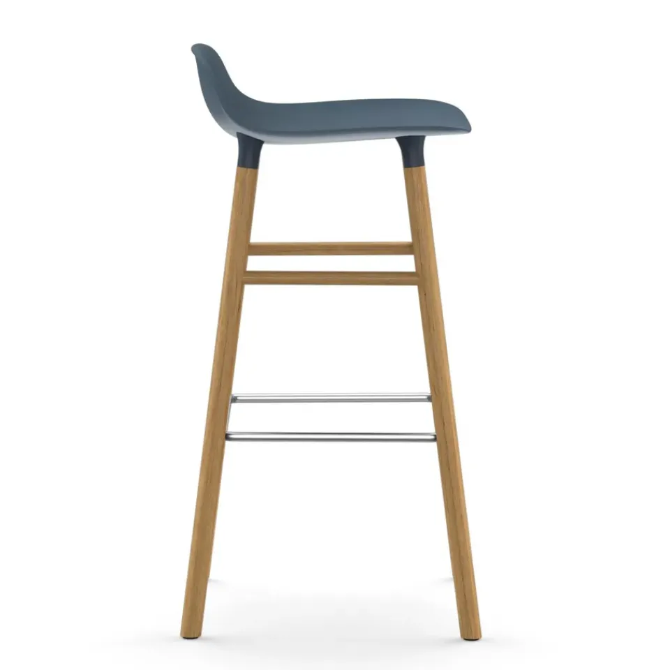 Normann Copenhagen Taburetes Altos<Taburete de bar Form Chair con patas de roble, Azul