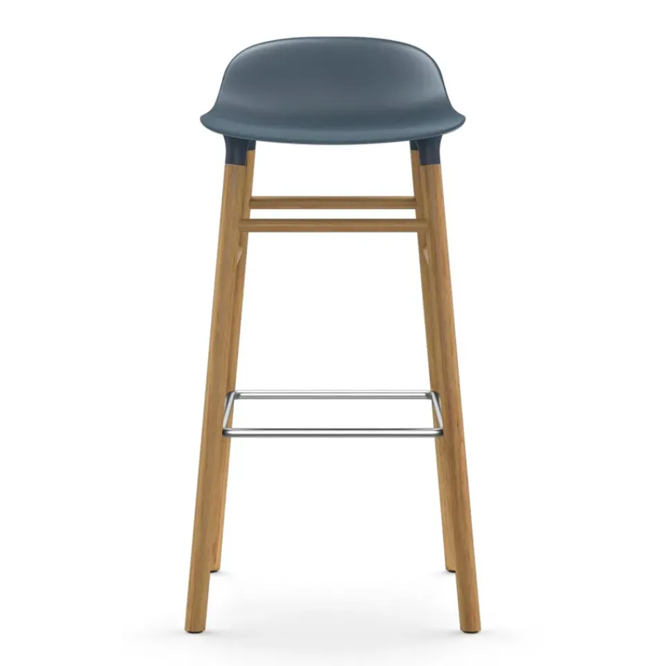 Normann Copenhagen Taburetes Altos<Taburete de bar Form Chair con patas de roble, Azul
