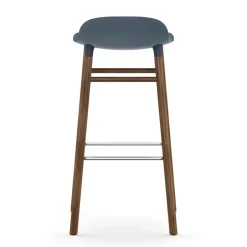 Normann Copenhagen Taburetes Altos<Taburete de bar Form Chair con patas de nogal, Azul