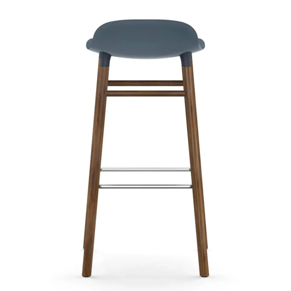 Normann Copenhagen Taburetes Altos<Taburete de bar Form Chair con patas de nogal, Azul
