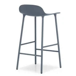 Normann Copenhagen Taburete de bar Form Chair con patas de metal, Azul Clearance