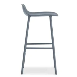 Normann Copenhagen Taburete de bar Form Chair con patas de metal, Azul Clearance
