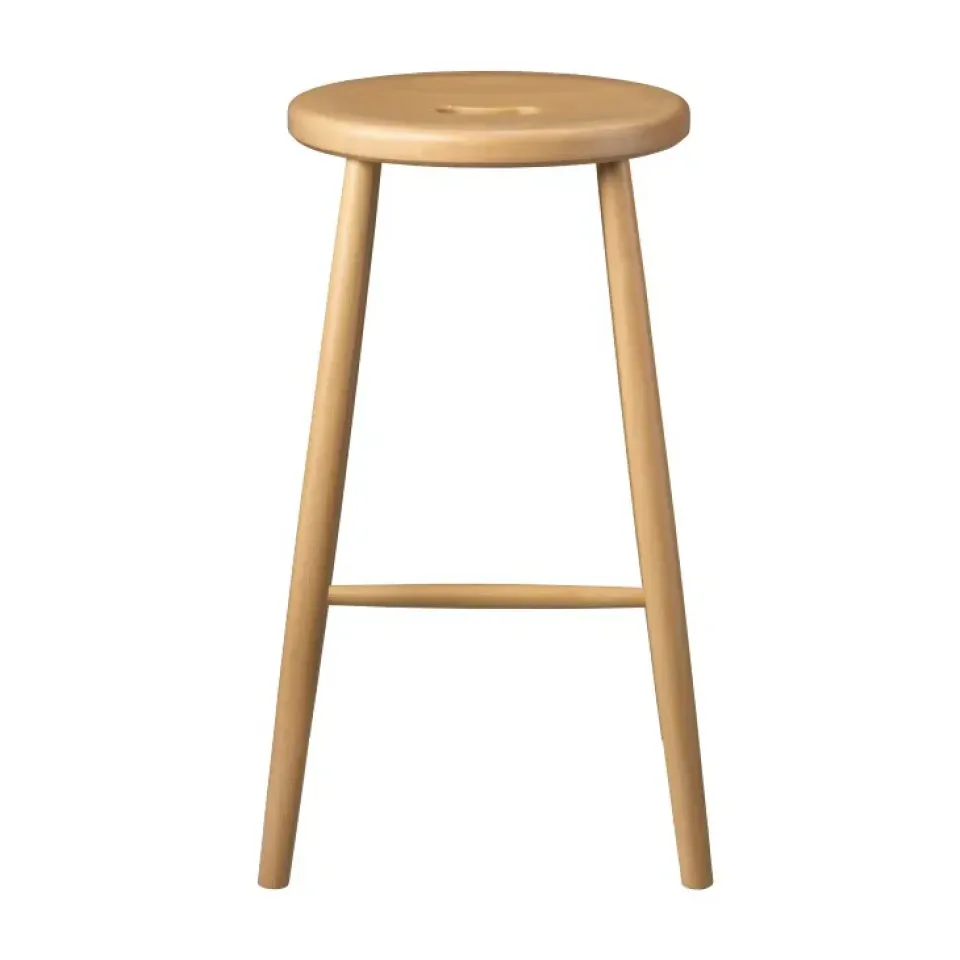 FDB Møbler Taburetes Altos<Taburete de bar J27C Counter, Beech nature lacquered Marrón