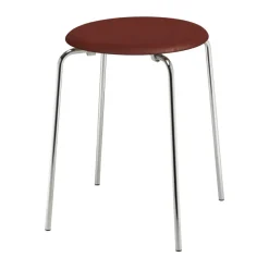 Fritz Hansen Taburetes<Taburete Dot cuero, Chestnut Marrón