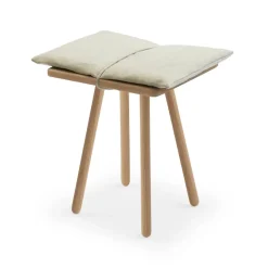 Fritz Hansen Taburetes<Taburete Georg, Lino, roble sin tratar, incluye cojín de lino Beige