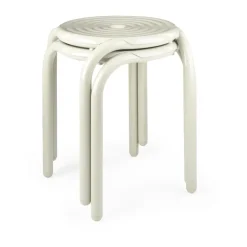 Tom Dixon Taburete Groove 45 cm, Masilla Beige New