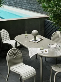 Tom Dixon Taburete Groove 45 cm, Masilla Beige New