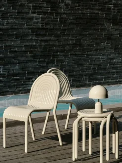 Tom Dixon Taburete Groove 45 cm, Masilla Beige New