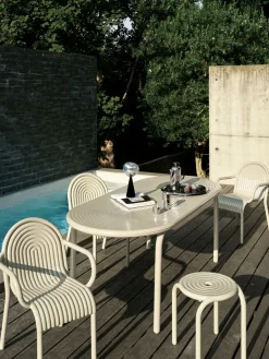 Tom Dixon Taburete Groove 45 cm, Masilla Beige New