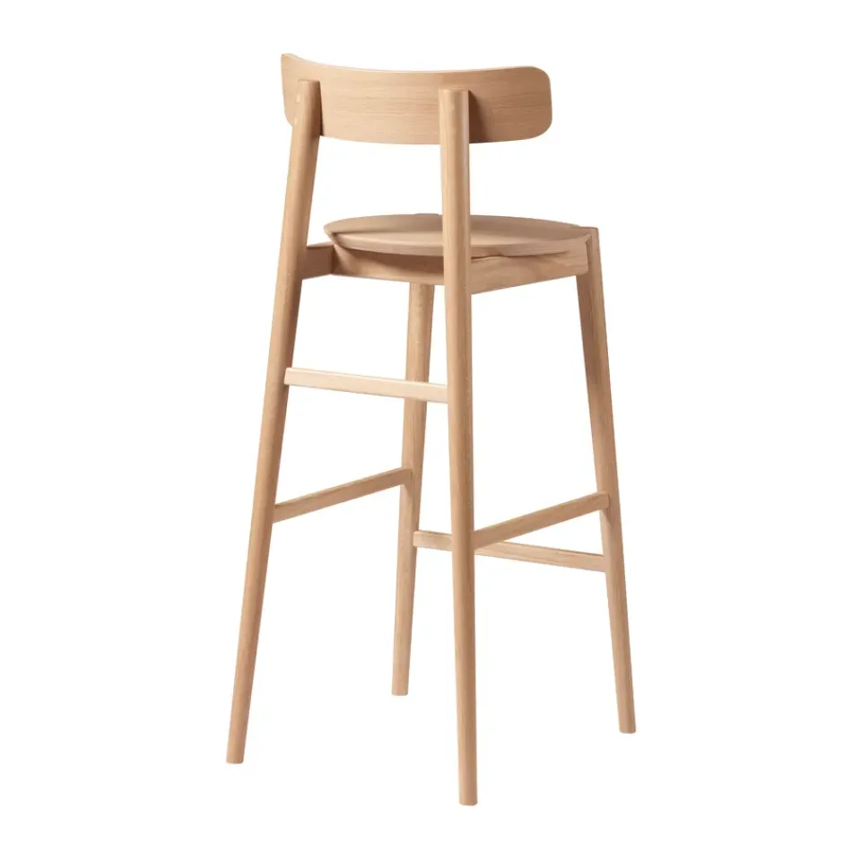 FDB Møbler Taburetes Altos<Taburete J184 Øst 75 cm, Oak nature lacquered Beige