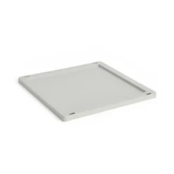 HAY Tapa mediana Colour Crate Square/Cube plastic, Grey Gris