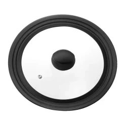 Dorre Tapa universal Una 24/26/28 cm, Vidrio-silicona negra TransparenteNegro Online