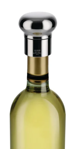 Alessi Tapón para botella de champán Noè, Acero inoxidable Plateado New