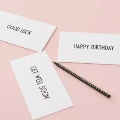 Design Letters Tarjeta AJ Vintage ABC, Good Luck NegroBlanco Online