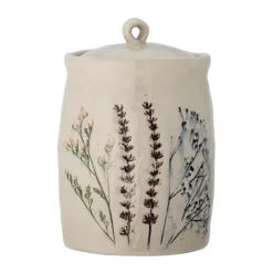 Bloomingville Tarro con tapa Bea, Natur Beige Clearance