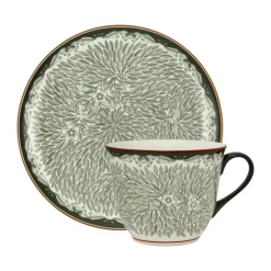 Rörstrand Taza 40 cl y platillo Ø20 cm Ostindia Floris, n Verde Sale