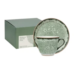 Rörstrand Taza 40 cl y platillo Ø20 cm Ostindia Floris, n Verde Sale