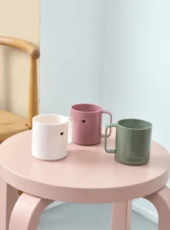 Design Letters Tazas De Plástico<Taza con asa Mini Love, White Blanco