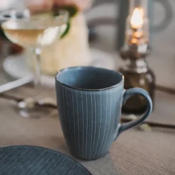 Broste Copenhagen Tazas De Café<Taza con asa Nordic Sea, 10 cm Azul