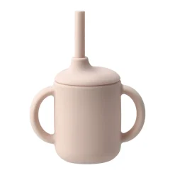 Scandi Living Taza con pajita Idun de silicona 120 ml, Blush Rosa Clearance
