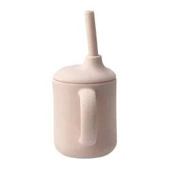 Scandi Living Taza con pajita Idun de silicona 120 ml, Blush Rosa Clearance