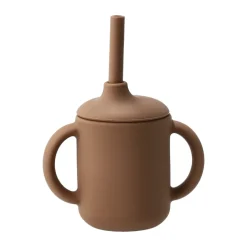 Scandi Living Taza con pajita Idun de silicona 120 ml, Hazel Marrón Best