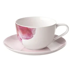 Villeroy & Boch Platos Para Tazas<Taza con plato Rose Garden, Rosa- Blanco