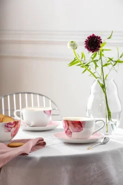 Villeroy & Boch Platos Para Tazas<Taza con plato Rose Garden, Rosa- Blanco