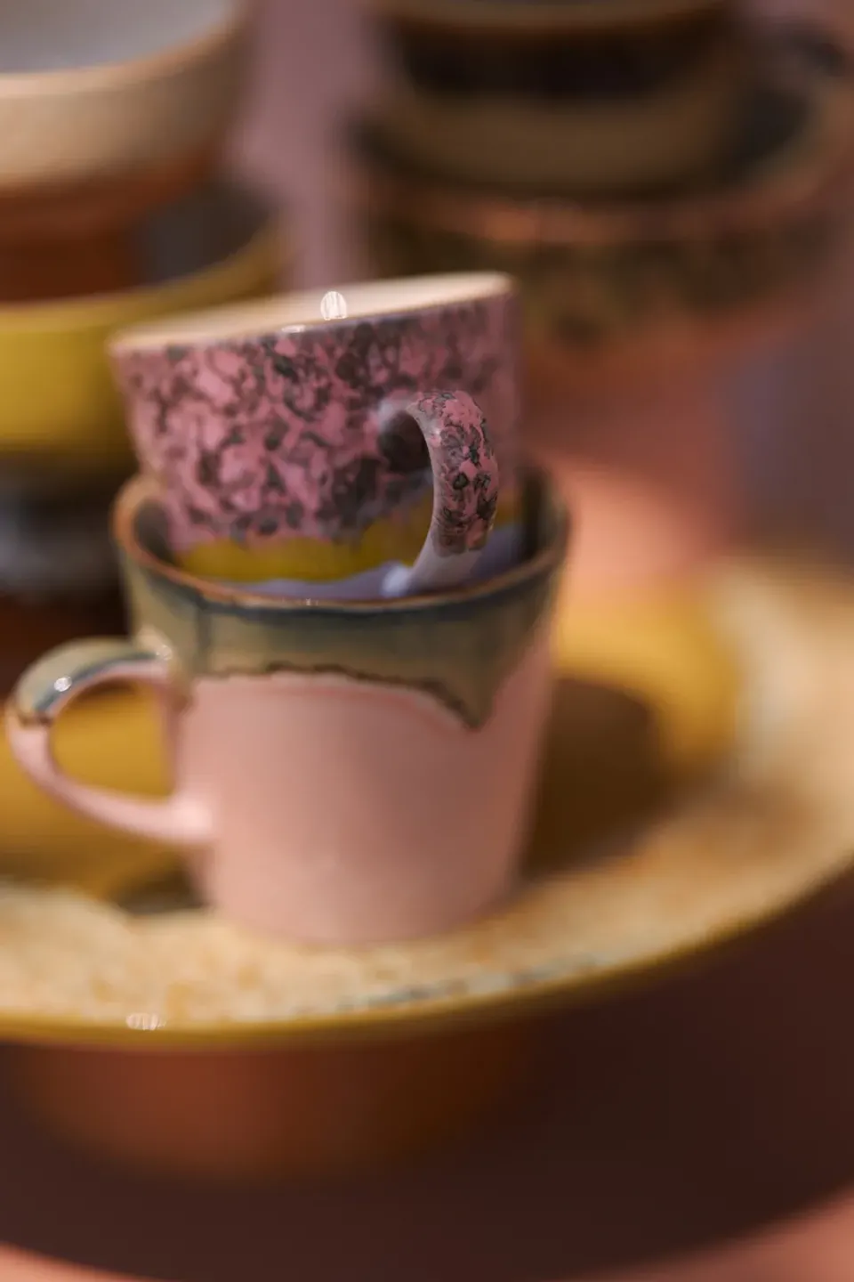 HKliving Tazas De Café<Taza de café americano 70's, 27 cl, Blast Multi