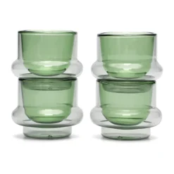 Tom Dixon Taza de espresso Bump 5 cl pack de 4, Verde GrisVerde Clearance