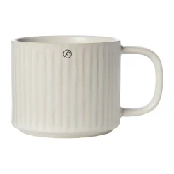 ERNST Taza de té acanalada 36 cl, natural Blanco Outlet
