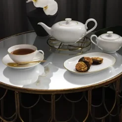 Villeroy & Boch Tazas De Té<Taza de té Anmut Gold, Blanco